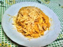 Spaghetti Puten-Carbonara ohne Sahne, laktosefrei