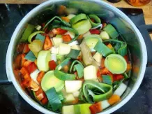 Porree-Gemüsesuppe