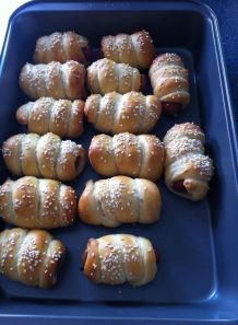Hotdogs im Schlafrock