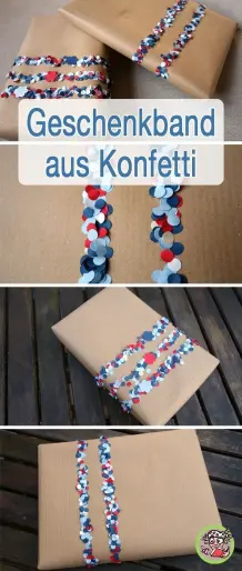 "Geschenkband" aus Konfetti ~ DIY