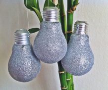 Schöne Deko: Glitzerglühbirnen