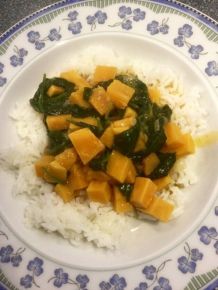 Vegetarisches Thai Curry aus Süßkartoffeln