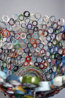 Papierkorb aus alten Zeitschriften ~ Upcycling