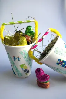 Osternest aus Kaffeebecher basteln ~ DIY