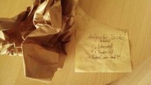 Schnittmuster aus Altpapier