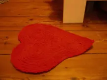 Herzen häkeln: Teppich oder Topflappen