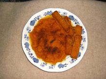 Karottenpüree mit Fischstäbchen