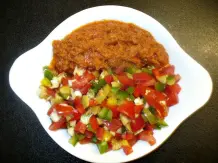 Pesto-Putenschnitzel mit knackigem Ofengemüse