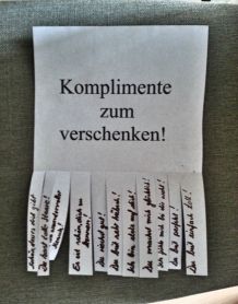 Mitmenschen etwas gutes tun - Komplimente verschenken
