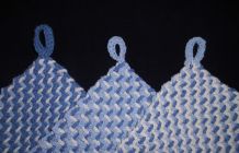 Webhäkeln - dreifarbige Topflappen