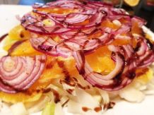 Chicoree-Orangen Salat mit roten Zwiebeln