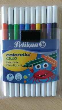 Filzstifthülle mit Klettband schließen