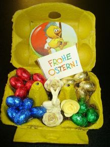 Günstige Verpackung für ein kleines Ostergeschenk