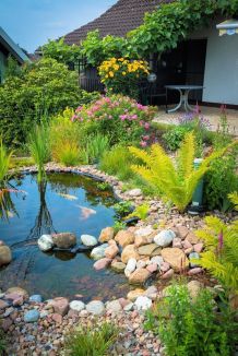 Gartenteich reinigen - bitte Teichlebewesen berücksichtigen