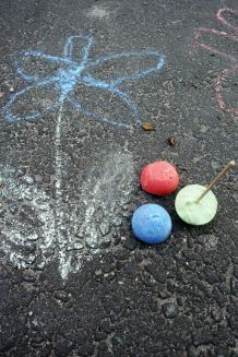 Straßenmalkreide am Stiel selber machen ~ DIY