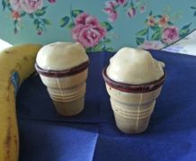 Bananeneis mit Erdnussbutter