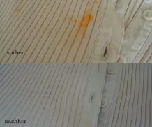 Flecken von Paprikasoße aus T-Shirt entfernen