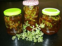 Thymianhonig mit Orangenmarmelade & Thymianessig