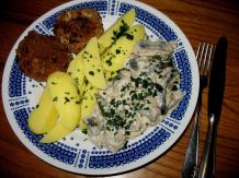 Sahne-Champignons mit Bratpaprika