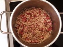 Risotto mit Blutwurst