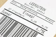 Pfandbons von Leergut & Taschenkontrolle im Supermarkt