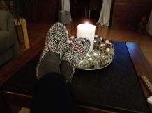 Gestrickte Haus- oder Bettsocken