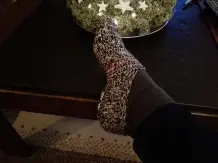 Gestrickte Haus- oder Bettsocken