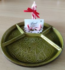 Tischkarten, durch Zuckerstangen versüßt