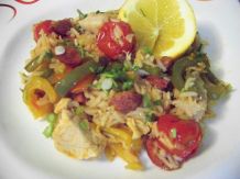 Hähnchenpfanne nach spanischer Art mit Chorizo