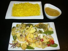 Meeresfrüchte-Curry mit Kurkumareis