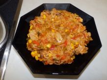 Bunter Reistopf mit Schweinefleisch aus dem Schnellkochtopf