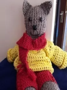Teddy stricken - ein Teddy muss nicht immer aus Plüsch sein