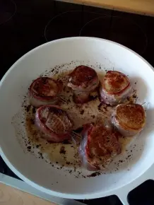 Filetscheiben vom Schwein im Speckmantel & Kartoffelgratin