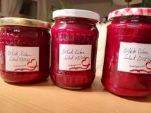 Rote-Rüben-Salat im Schnellkochtopf gekocht (konserviert im Glas)