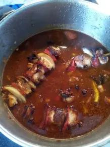Schaschlik in leckerer Soße