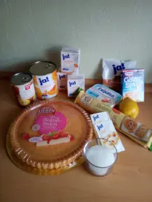Pfirsich-Sahne-Torte mit Frischkäse
