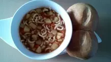 Kartoffel-Nudel-Suppe - gut vorzubereiten und schnell fertig
