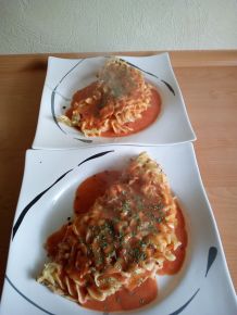 Nudel-Omelett als Resteessen
