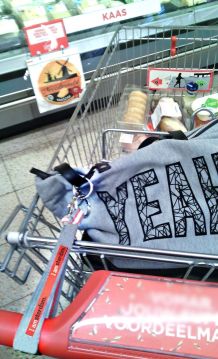 Taschen und Beutel im Einkaufswagen vor Diebstahl schützen
