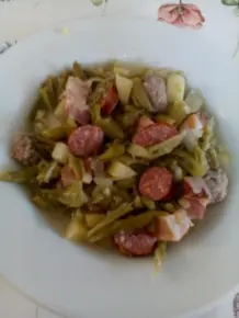 Saure Bohnen mit Speck