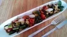 Lauwarmer Spargel-Rhabarber-Salat