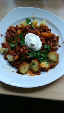 Chili con Carne mit Rosenkohl