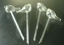 Gläserne Blumen-Wasserspender reinigen