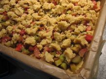 Rhabarberblechkuchen mit Streuseln