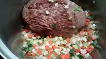 Zwei auf einen Streich - leckerer Rindfleischsalat und Rinderbrühe