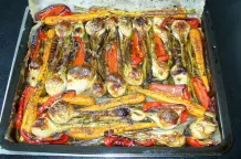 Geschmorte scharfe Frühlingszwiebeln (Cebollitas) zum Steak