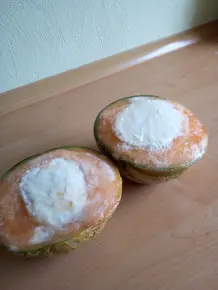Melonen-Sorbet mit Joghurtkern