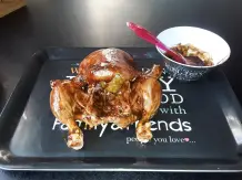 Zartes Hähnchen aus der Wassermelone