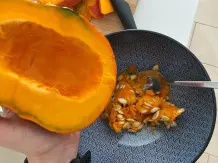 Veganes Kürbis Süßkartoffel Curry mit Erdnusssauce