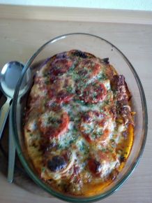Cannelloni Bologneser Art im Spinatbett
